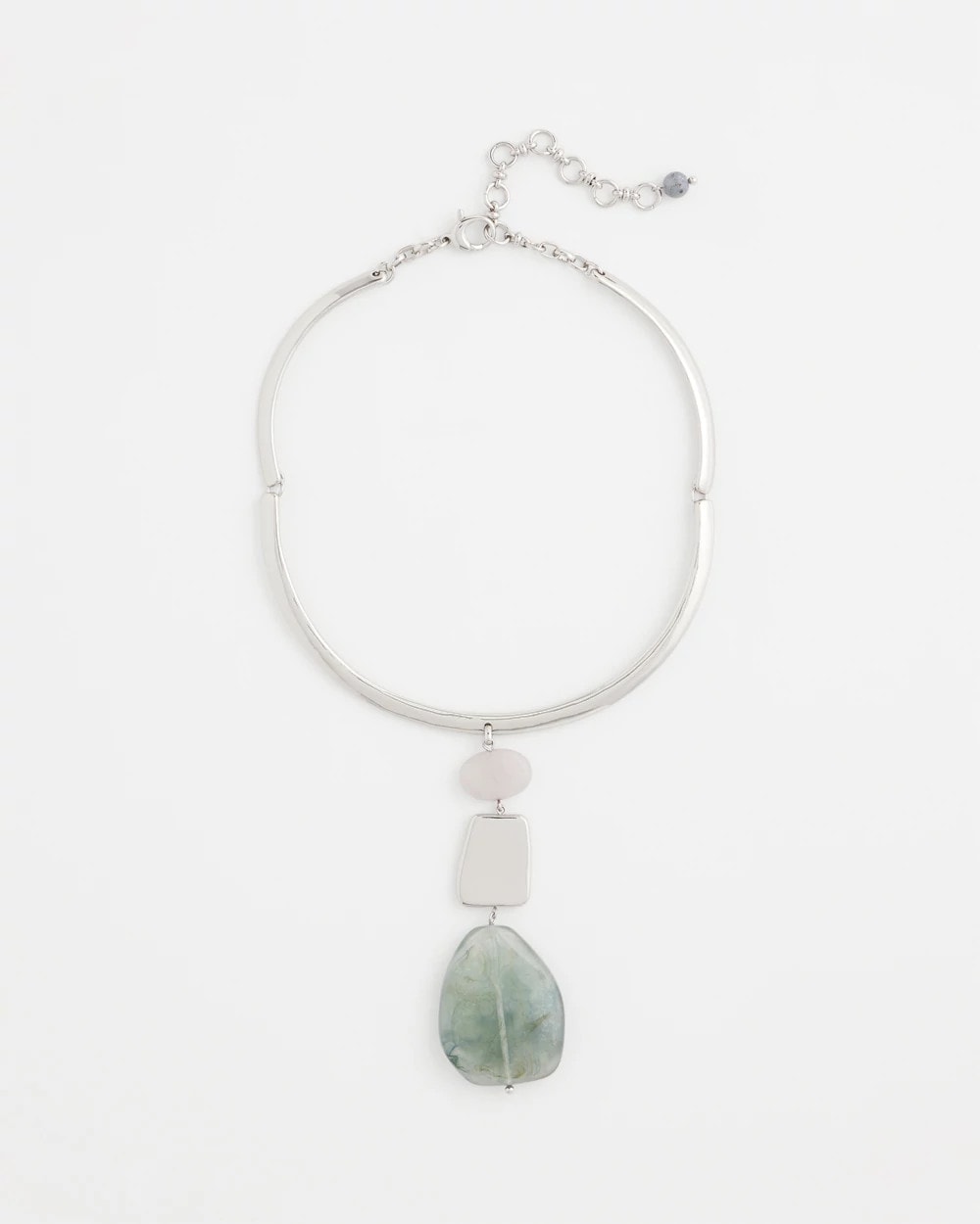Linear Jade & Resin Pendant Collar - Chico's