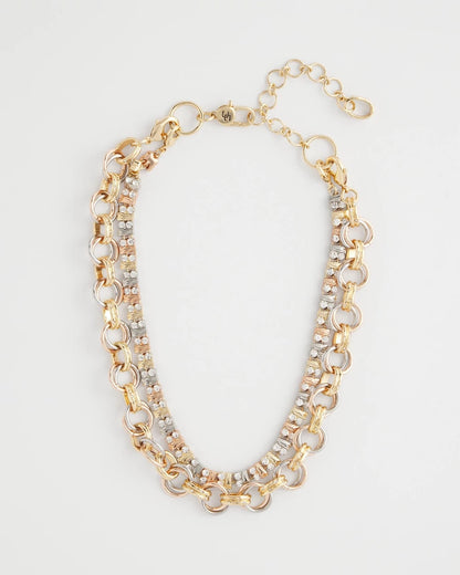 Convertible Tri-Tone Short Necklace - Chico's