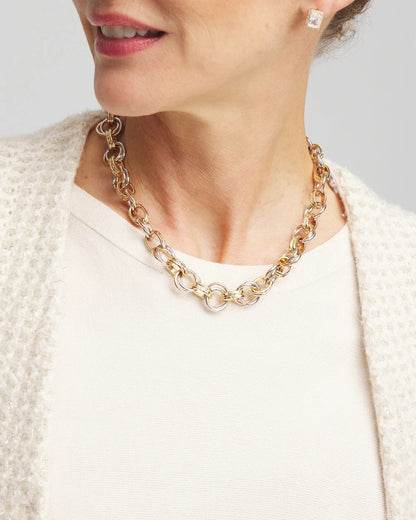Convertible Tri-Tone Short Necklace - Chico's