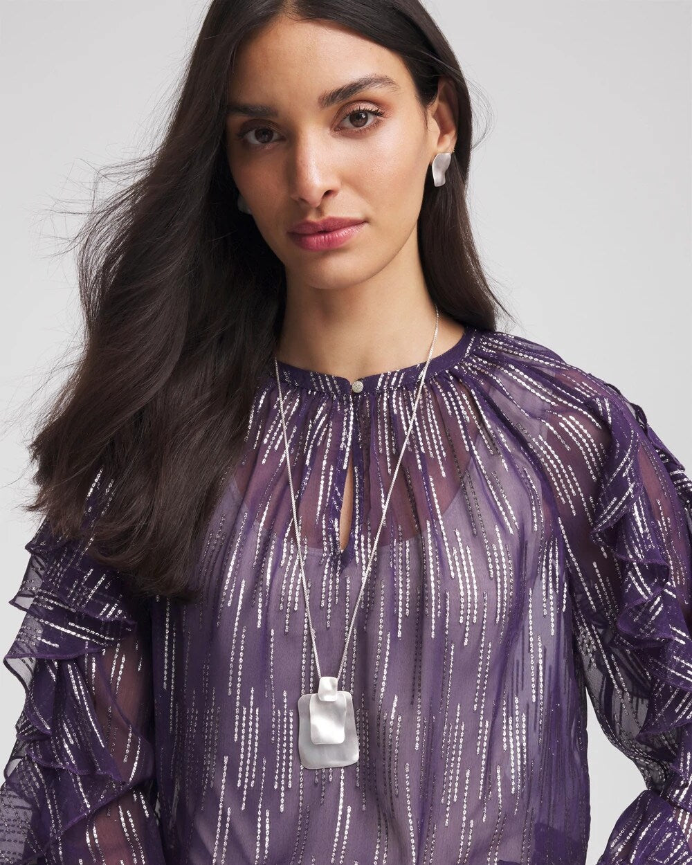 Adjustable Square Pendant Necklace - Chico's