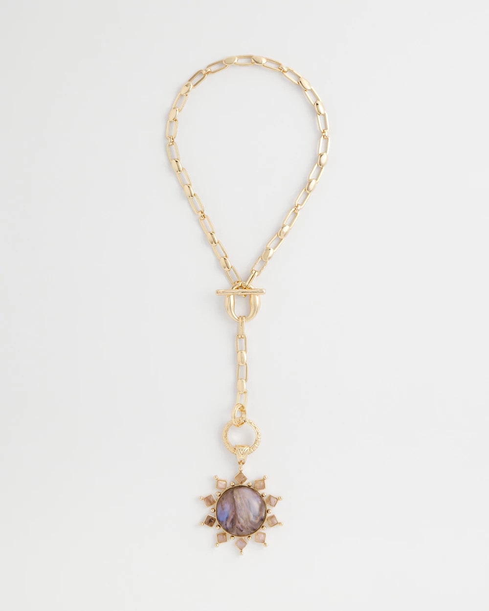 Purple Resin Sun Pendant Necklace - Chico's