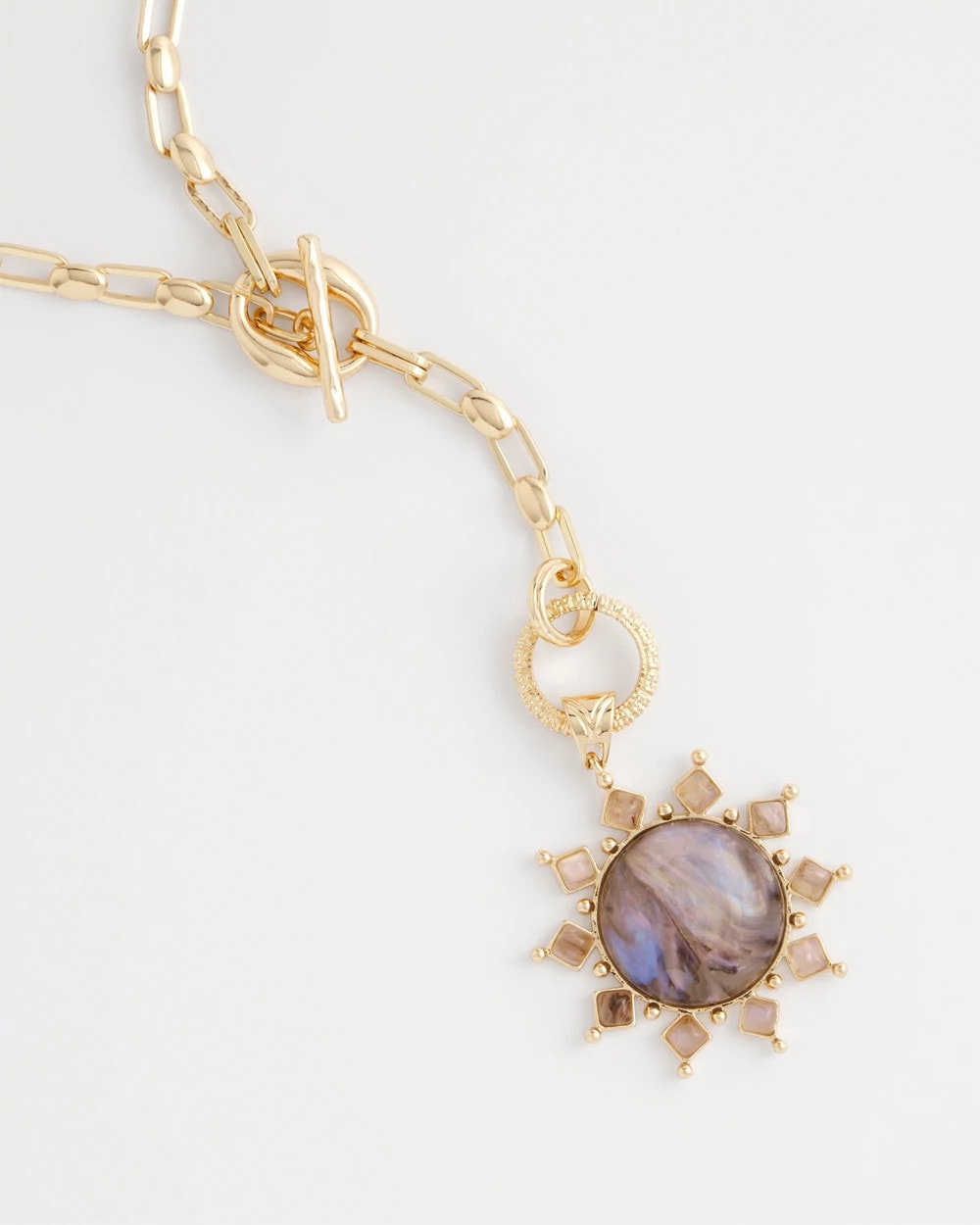 Purple Resin Sun Pendant Necklace - Chico's
