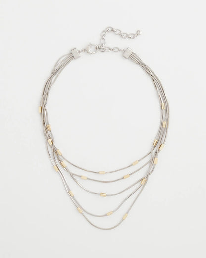 Mixed Metal Multi-Strand Necklace - Chico's