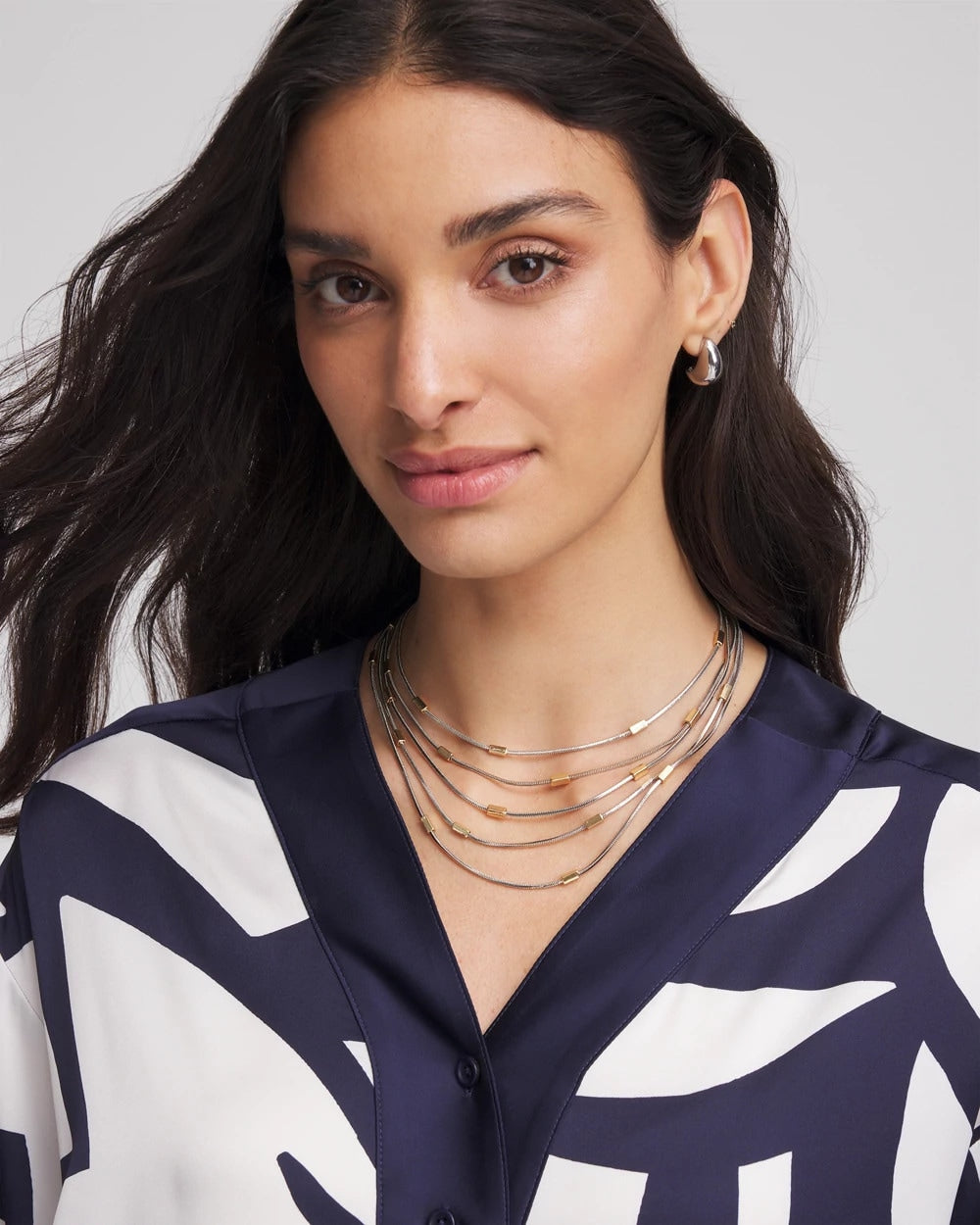 Mixed Metal Multi-Strand Necklace - Chico's