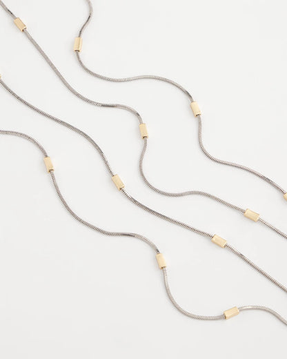 Mixed Metal Double Strand Necklace - Chico's