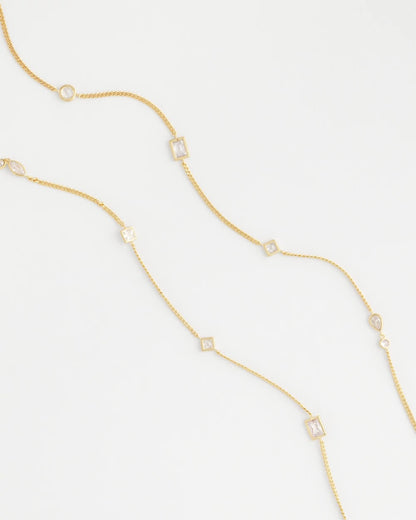 Fine Crystal Long Chain Necklace - Chico's