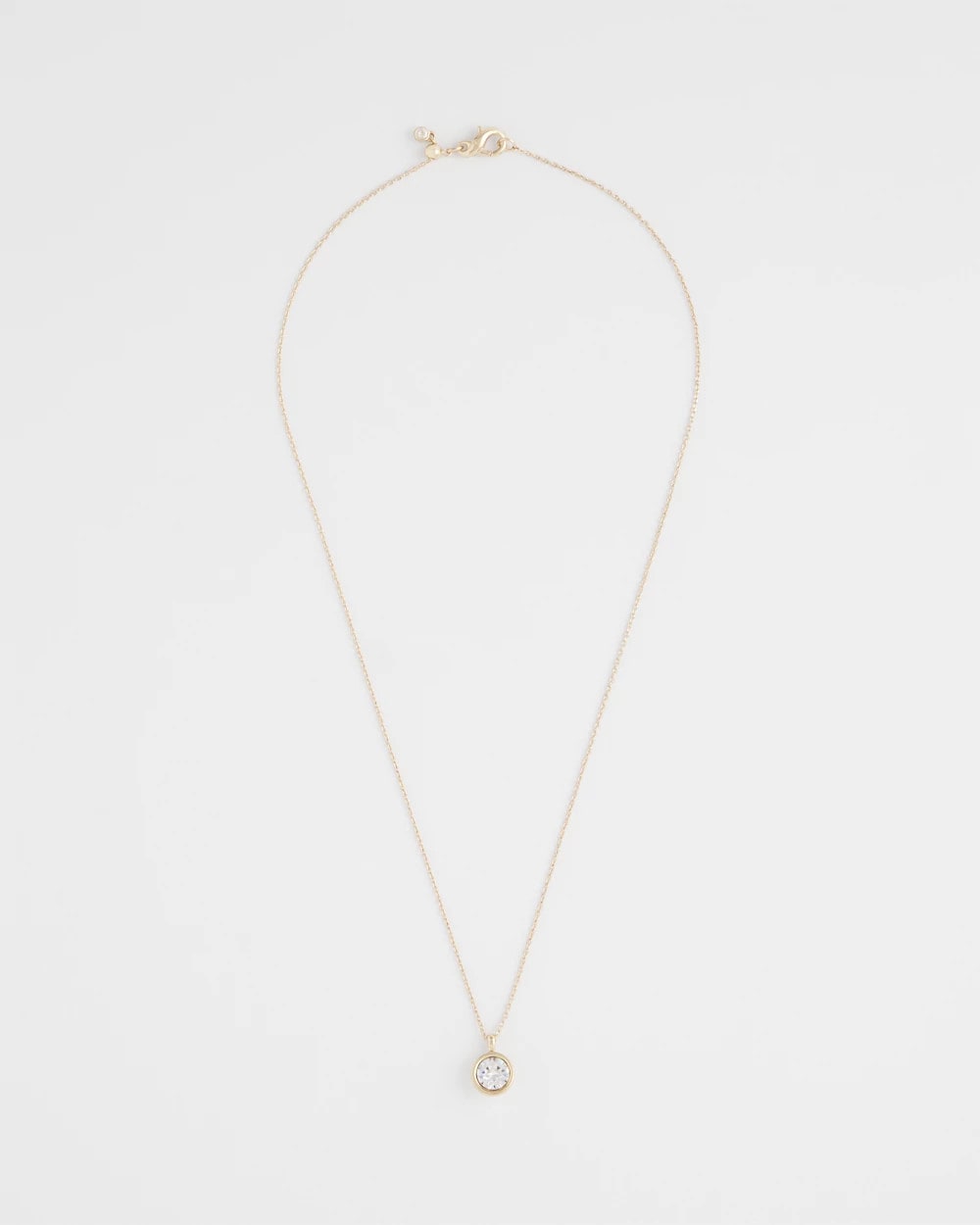 Bezel Set Pendant Goldtone Necklace - Chico's