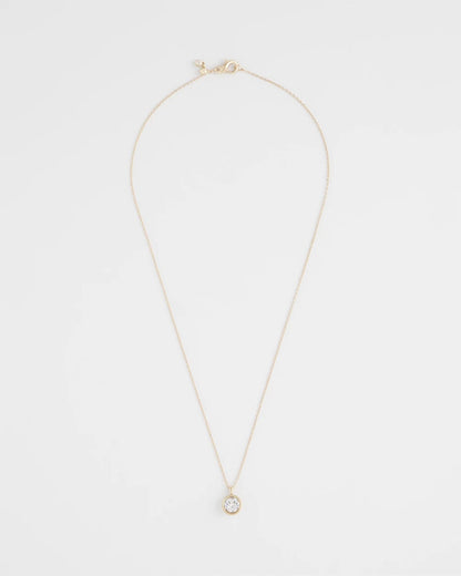 Bezel Set Pendant Goldtone Necklace - Chico's