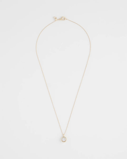 Bezel Set Pendant Goldtone Necklace - Chico's