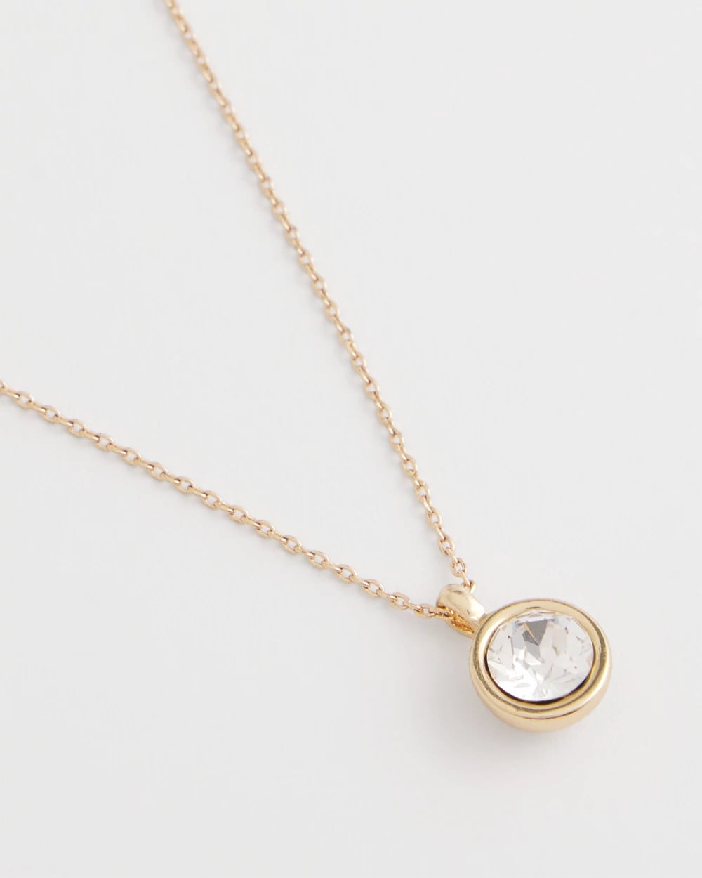 Bezel Set Pendant Goldtone Necklace - Chico's