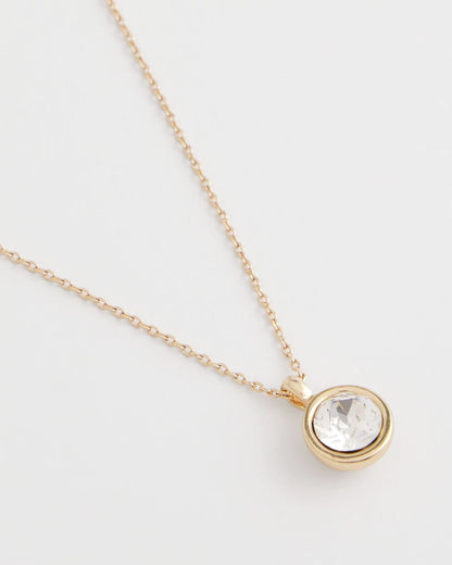 Bezel Set Pendant Goldtone Necklace - Chico's