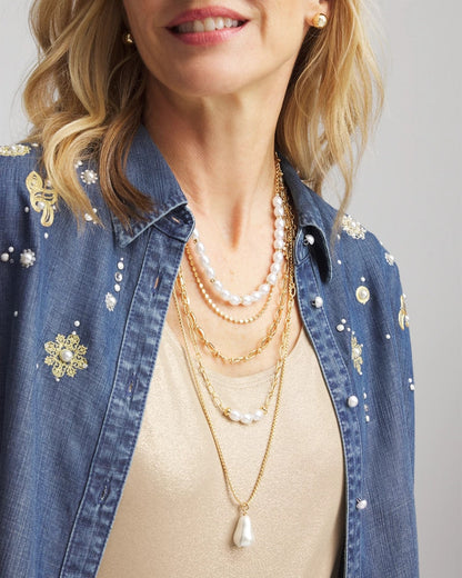 Convertible Pearl Multistrand Necklace - Chico's