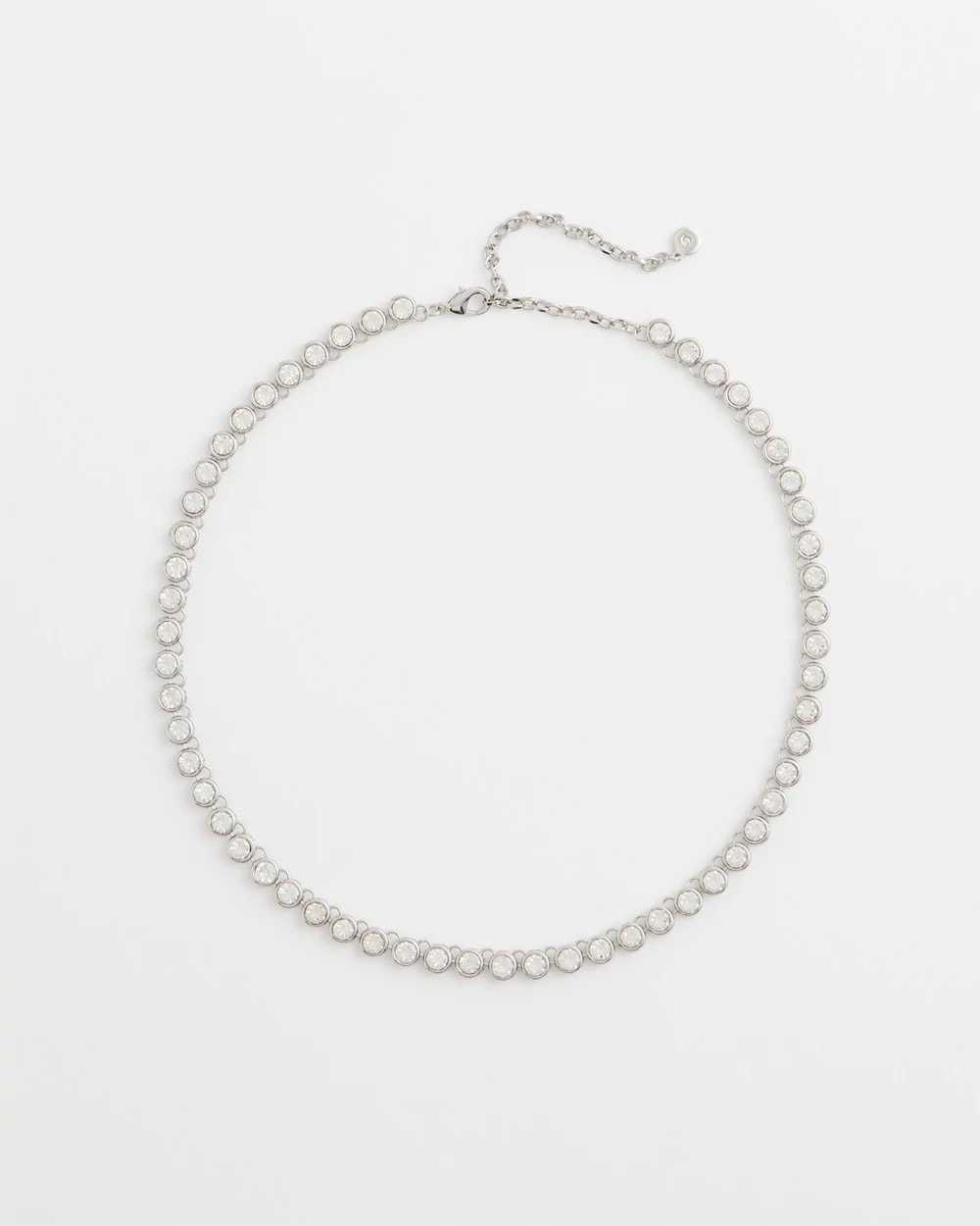 Silvertone Tennis Necklace - Chico's