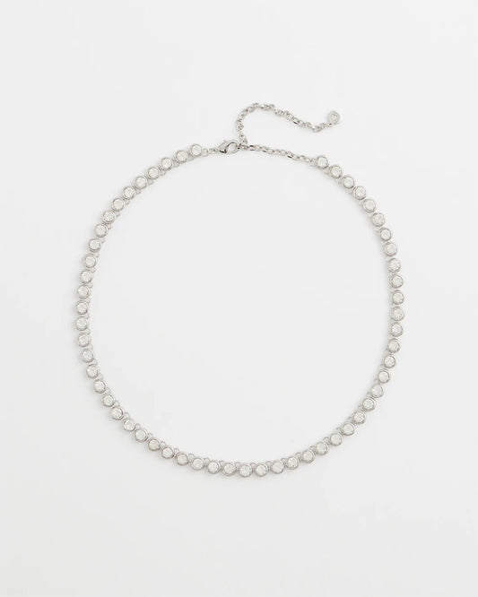 Silvertone Tennis Necklace - Chico's