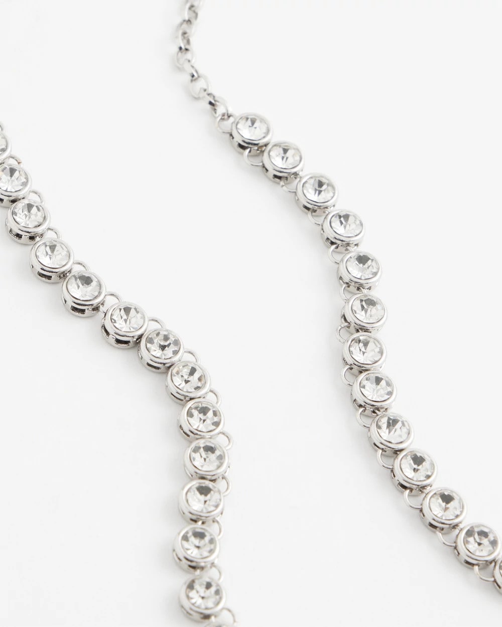 Silvertone Tennis Necklace - Chico's