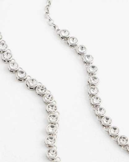 Silvertone Tennis Necklace - Chico's