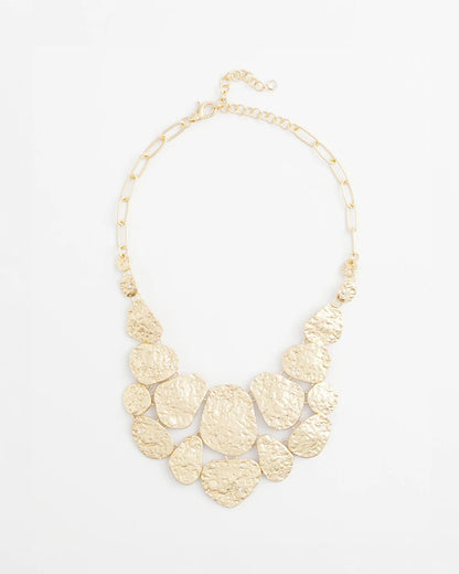Molten Goldtone Bib Necklace - Chico's