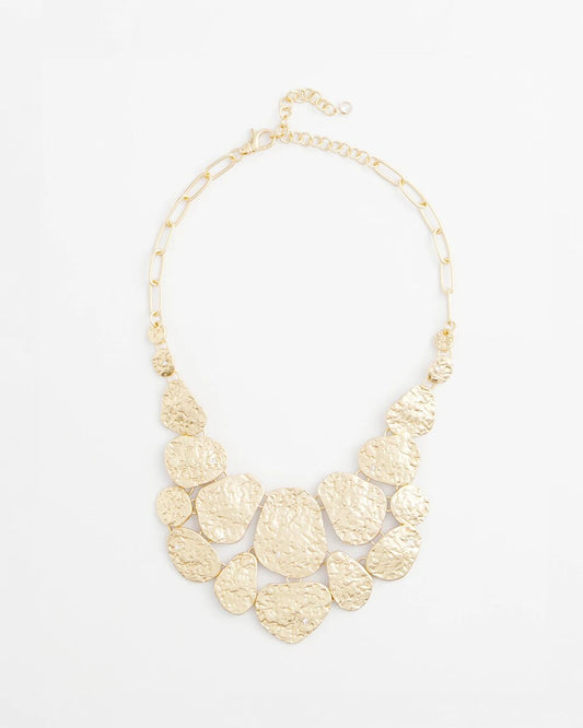 Molten Goldtone Bib Necklace - Chico's