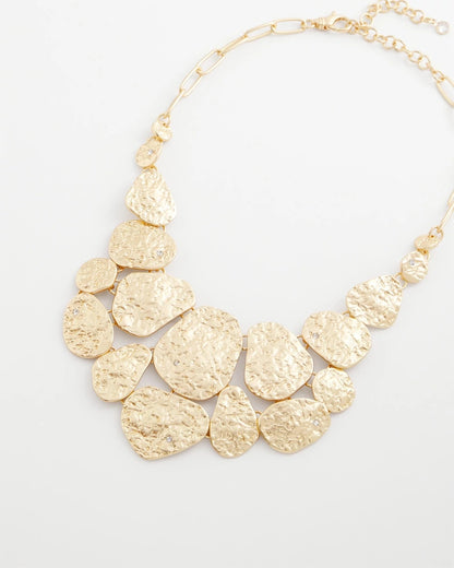 Molten Goldtone Bib Necklace - Chico's