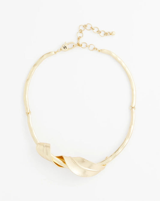 Golden Leafy Collar Necklace - Chico's