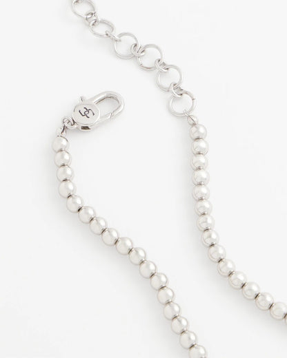 Silvertone Beaded Necklace - Chico's
