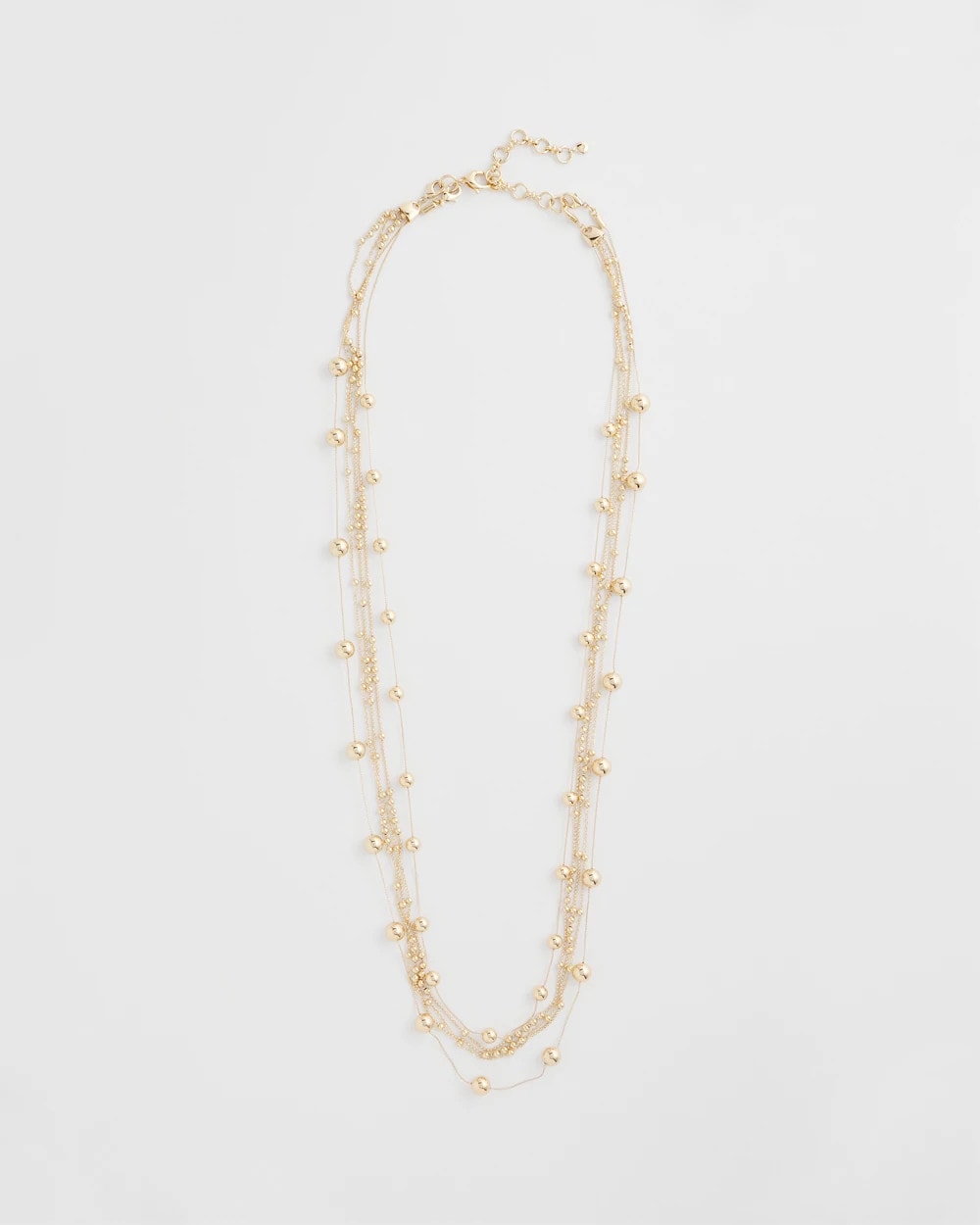 Multistrand Beaded Goldtone Necklace - Chico's