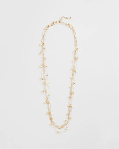 Multistrand Beaded Goldtone Necklace - Chico's