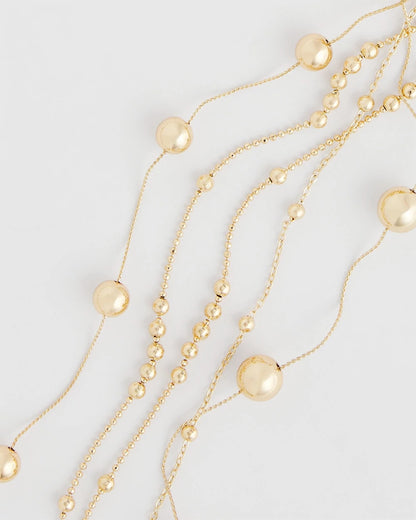 Multistrand Beaded Goldtone Necklace - Chico's