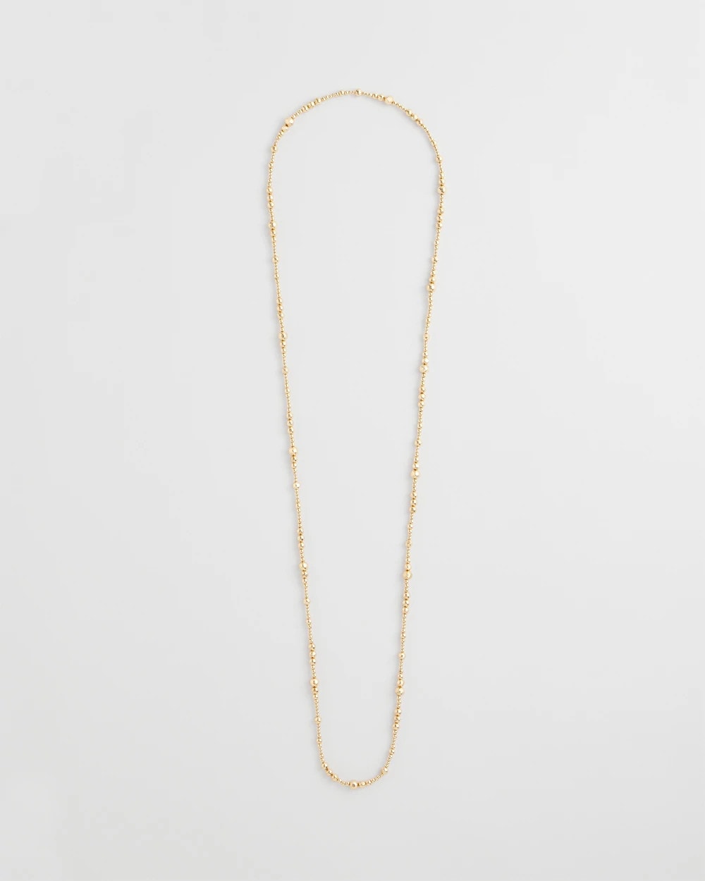Goldtone Long Beaded Necklace - Chico's