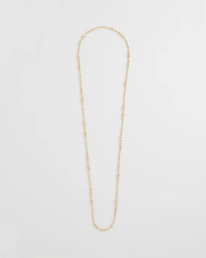 Goldtone Long Beaded Necklace - Chico's
