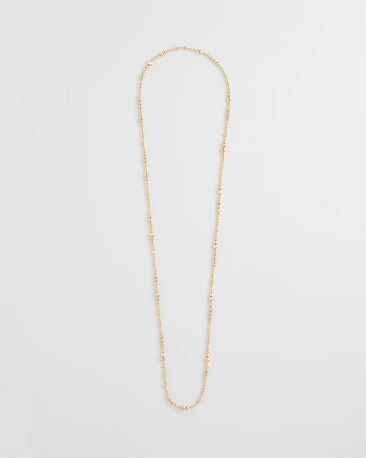 Goldtone Long Beaded Necklace - Chico's