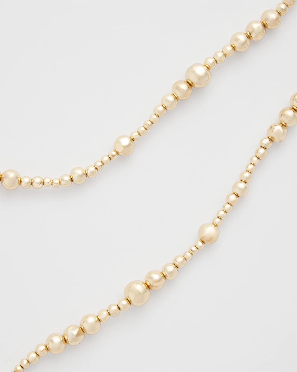 Goldtone Long Beaded Necklace - Chico's