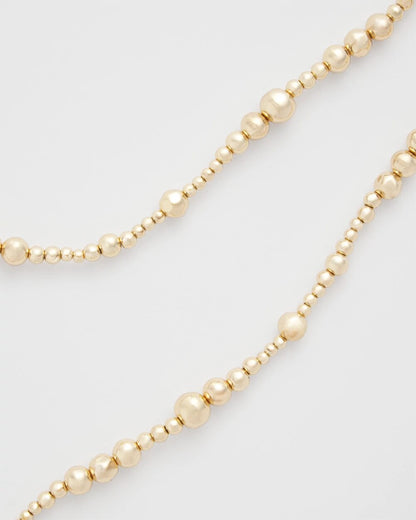 Goldtone Long Beaded Necklace - Chico's