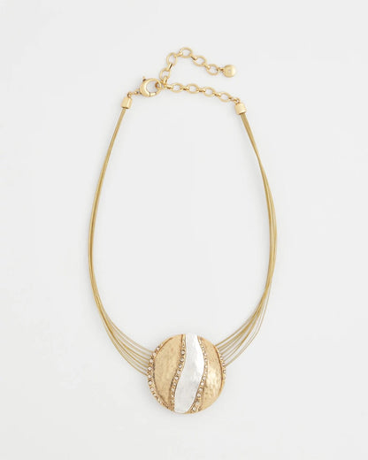 Mixed-Metal Safari Pendant Necklace - Chico's