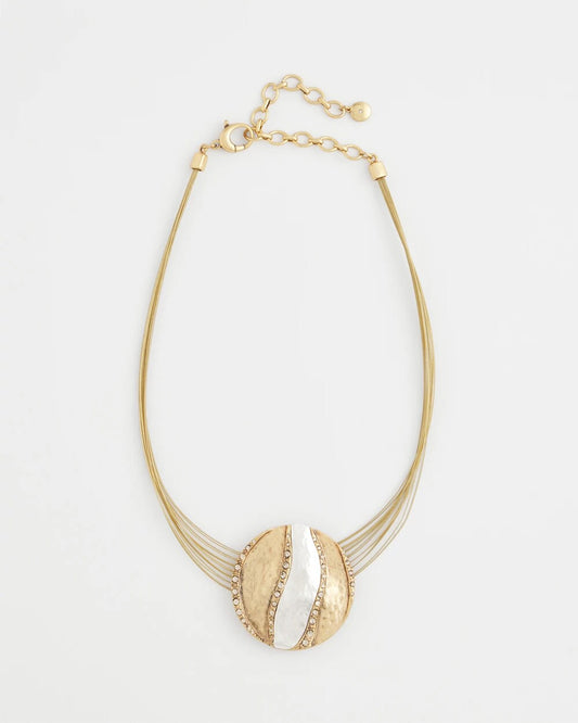 Mixed-Metal Safari Pendant Necklace - Chico's