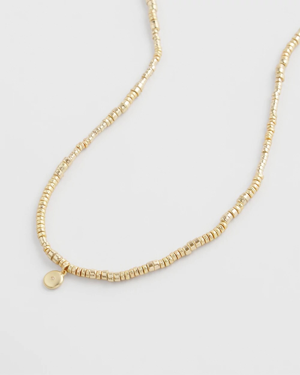 Long Goldtone Seed Bead Necklace - Chico's