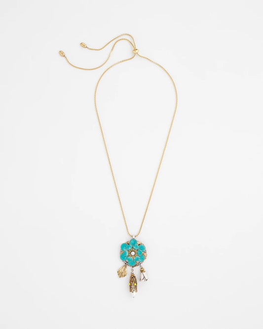 Adjustable Flower Charm Pendant Necklace - Chico's