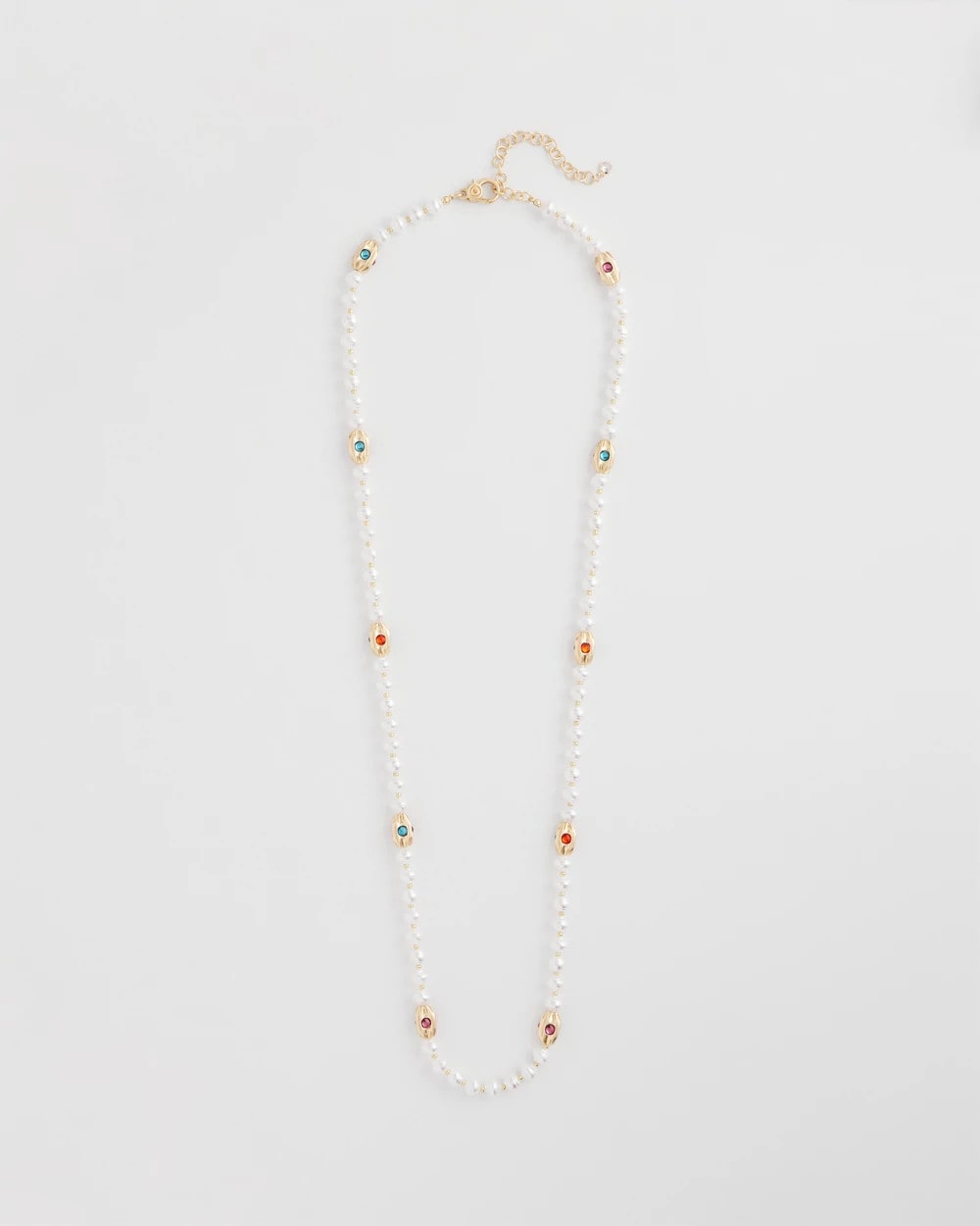 Goldtone Faux Pearl Single-Strand Necklace - Chico's