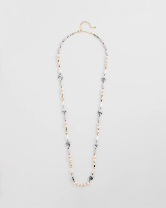 Pink Art Deco Beaded Necklace - Chico's