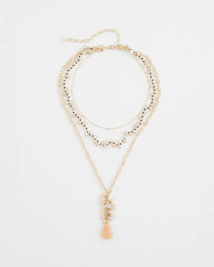 Convertible Rose Quartz Pendant Necklace - Chico's