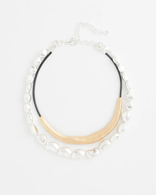 Mixed-Metal Collar Necklace - Chico's