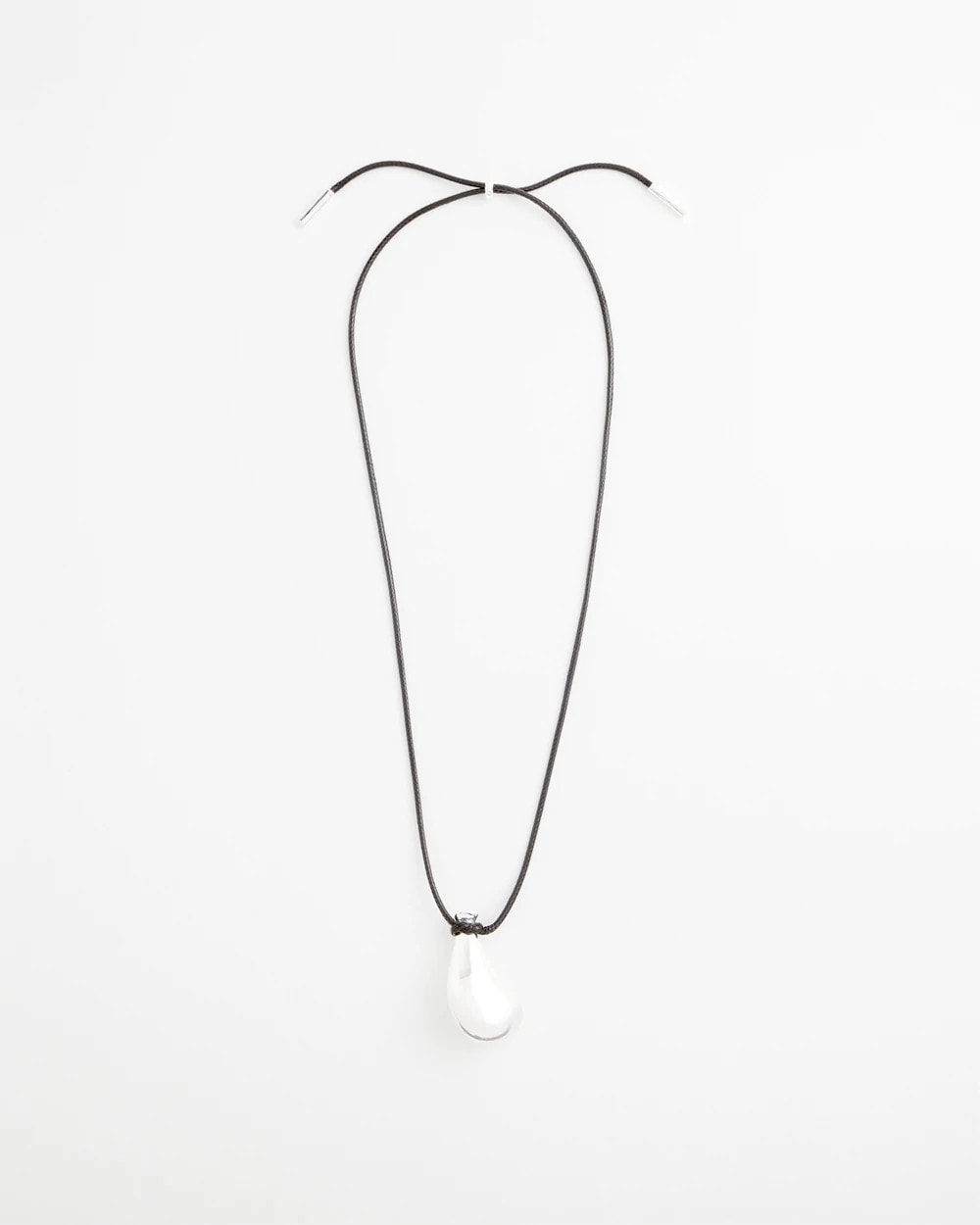 Silvertone Adjustable Pendant Necklace - Chico's