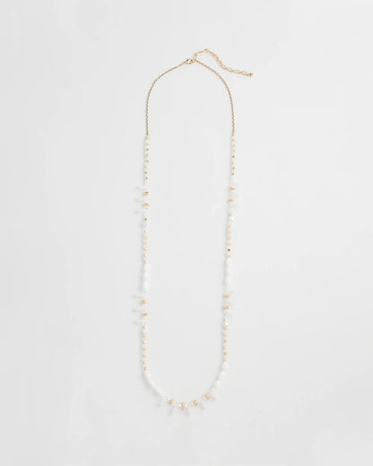 White Beaded Single Strand Necklace - Chico's