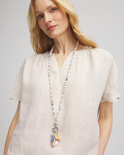 Seashell Beaded Pendant Necklace - Chico's