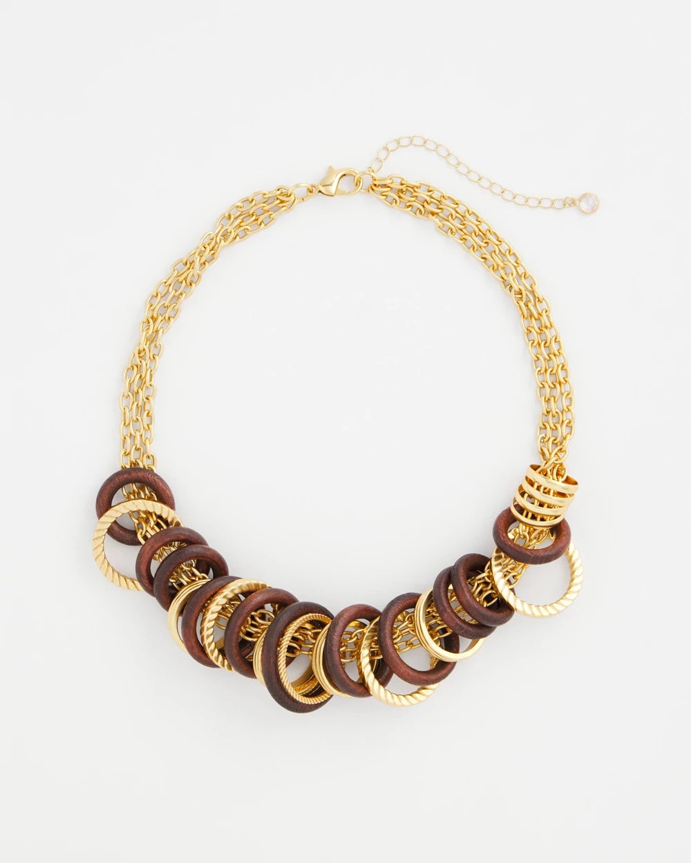 Wood & Gold Short Necklace - Chico's