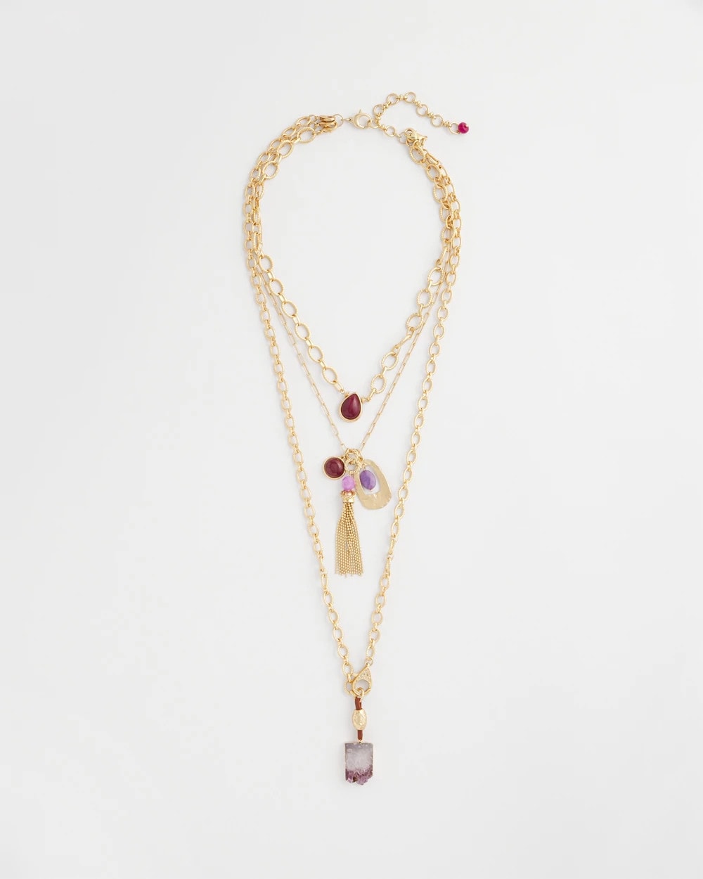 Convertible Three-Strand Stone Pendant Necklace - Chico's