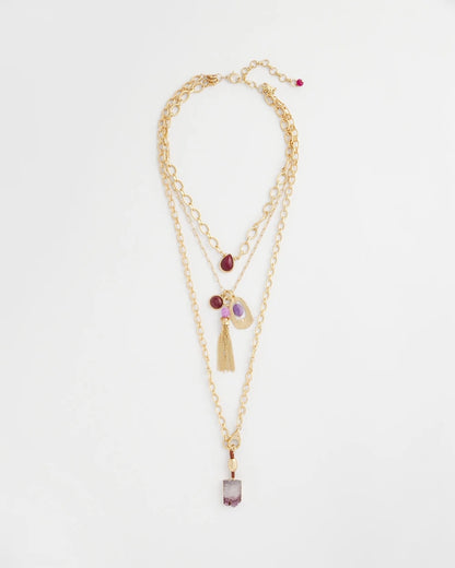 Convertible Three-Strand Stone Pendant Necklace - Chico's