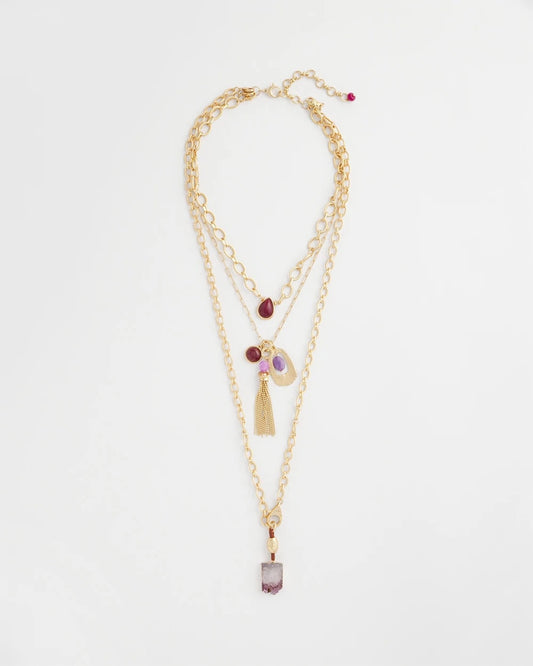 Convertible Three-Strand Stone Pendant Necklace - Chico's
