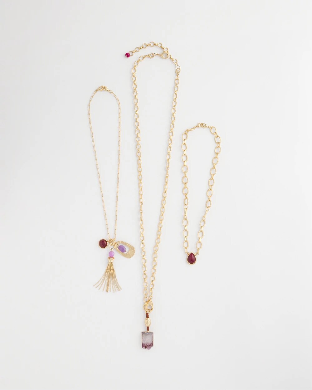 Convertible Three-Strand Stone Pendant Necklace - Chico's