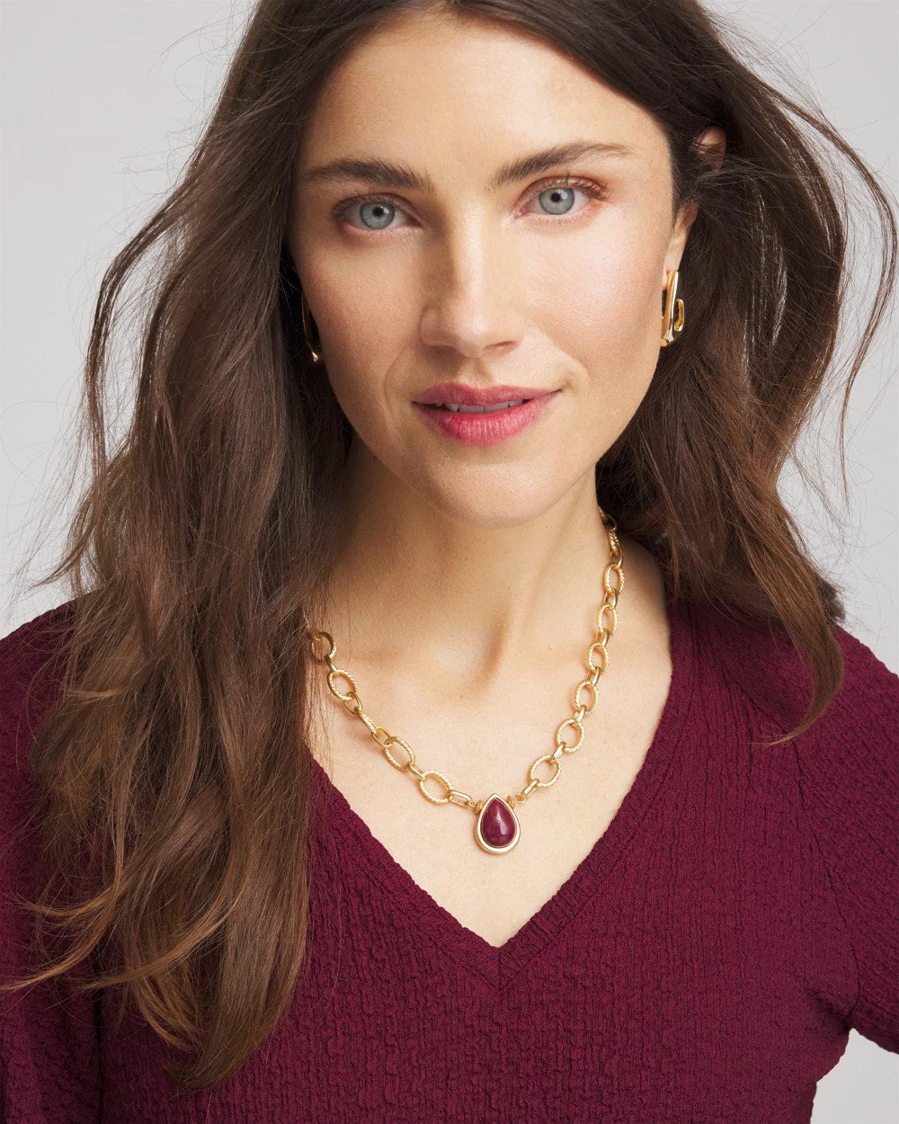 Convertible Three-Strand Stone Pendant Necklace - Chico's